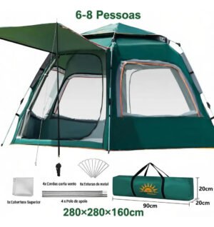 Barraca Camping New Hawaii Automática 6-8 Pessoas Impermeável 1500mm Verde-p520