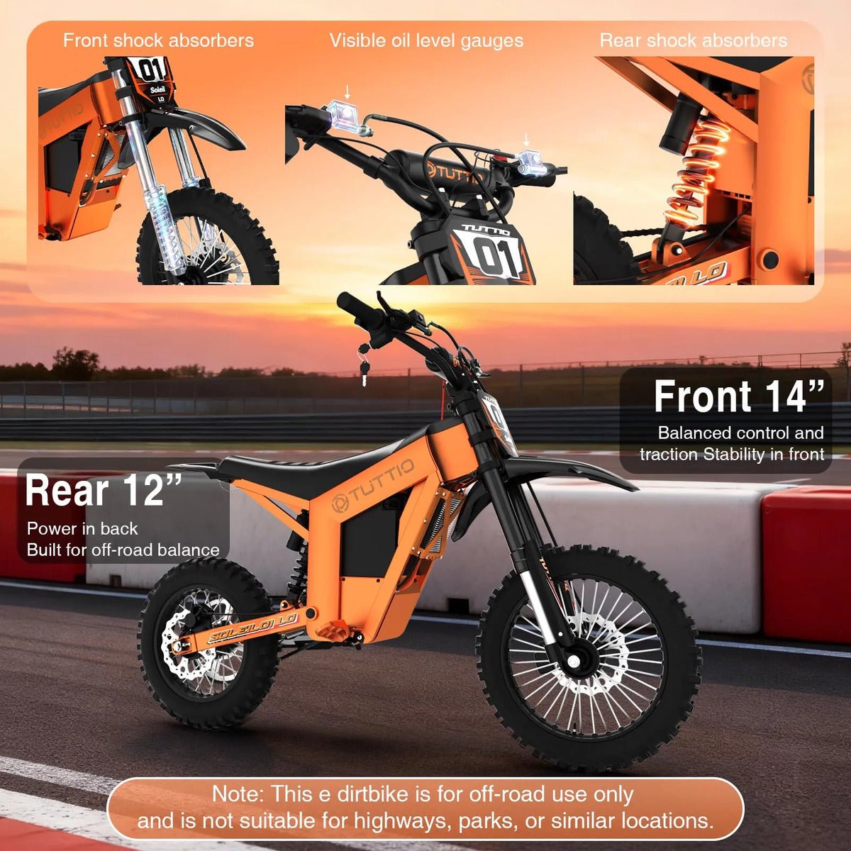 Bicicleta Elétrica Off-road Tuttio Soleil01-lo 3000w 48v 210 - Imagem 5