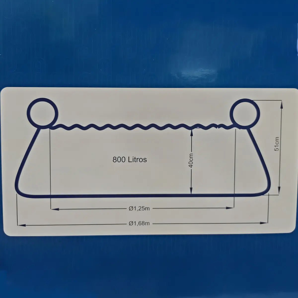 Piscina Inflável Tuut Azul 1.68m x 51cm para Lazer e Família - Imagem 7