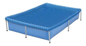Piscina 1000L Retangular Botafogo Azul Aço Resistente PVC