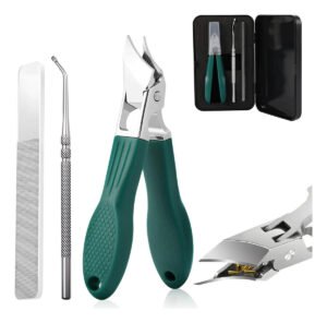 Cortador De Unha Boca Larga Anti Respingos Kit 3 Un