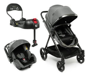 Travel System Safety 1st, Discover Trio, com Isofix, 0 a 15kg, Grey Chrome