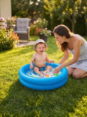 Piscina Inflável Redonda Infantil 50cm X 50cm Capacidade 30 Litros Material Pvc Reforçado Estrutura Estável Uso Praia Jardim Verão Lazer Banho Bebê Montagem Rápida | Louis Riel Acustico