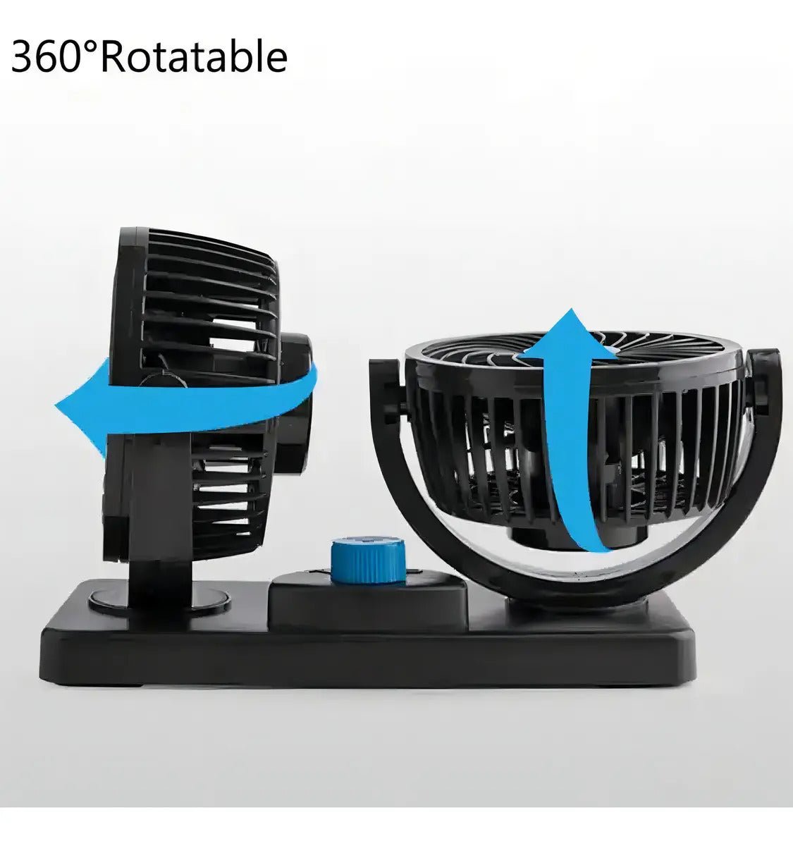 Mini Ventilador Carro Automotivo Portatil 12v Ponta Material Diâmetro 12 cm - Imagem 3