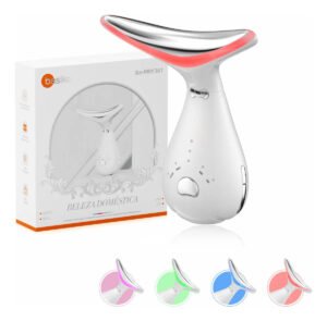 Massageador Facial Pescoco Portátil Com Possui Funções De Led E Vibração, 4 Modos Ajustáveis, Fototerapia De Led, Para Revitalizar A Pele E Tonificar O Pescoço, Pode Aliviar De Papada, Basike