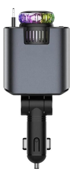 Carregador Automotivo 2 Portas Usb Com Aroma E Led /