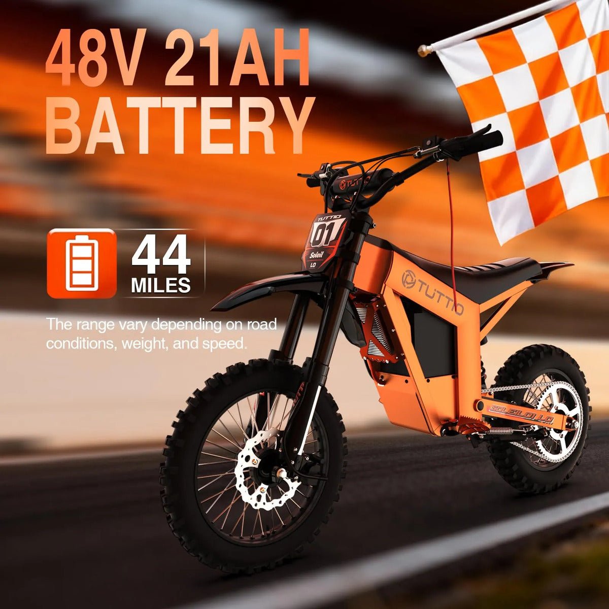 Bicicleta Elétrica Off-road Tuttio Soleil01-lo 3000w 48v 210 - Imagem 3