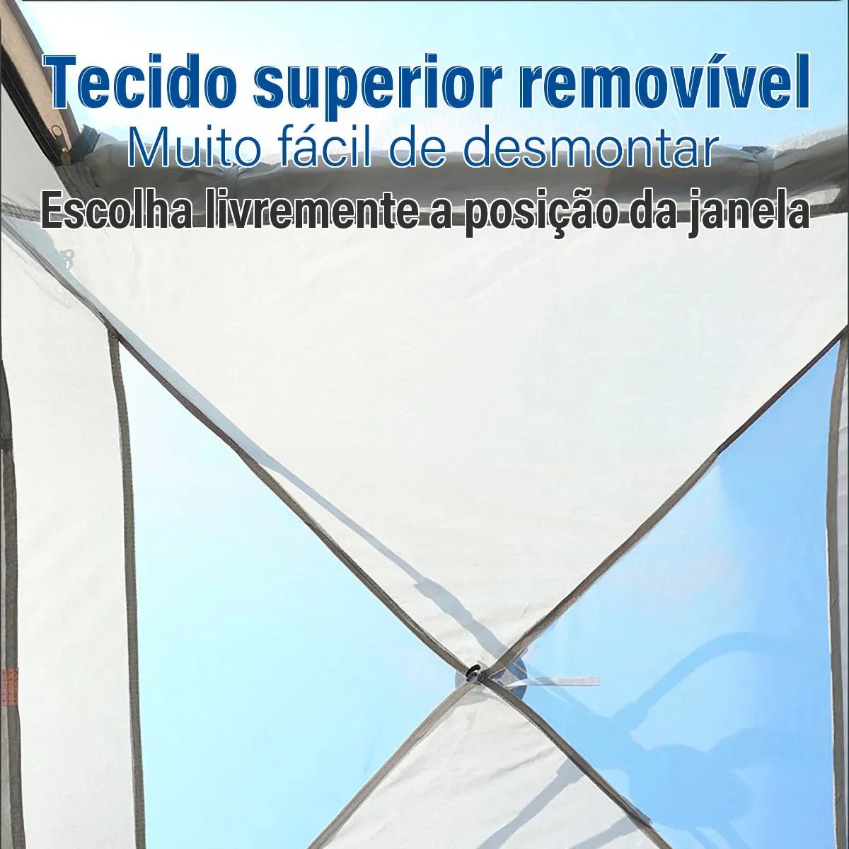 Barraca Camping para 4 Pessoas Barraca Automática New Hawaii Barraca Automática Pop Up Impermeável 1500mm Bege - Imagem 7