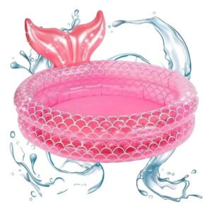 Piscina Infantil Inflável Redonda Bebê Menina Sereia 60l Ros Rosa