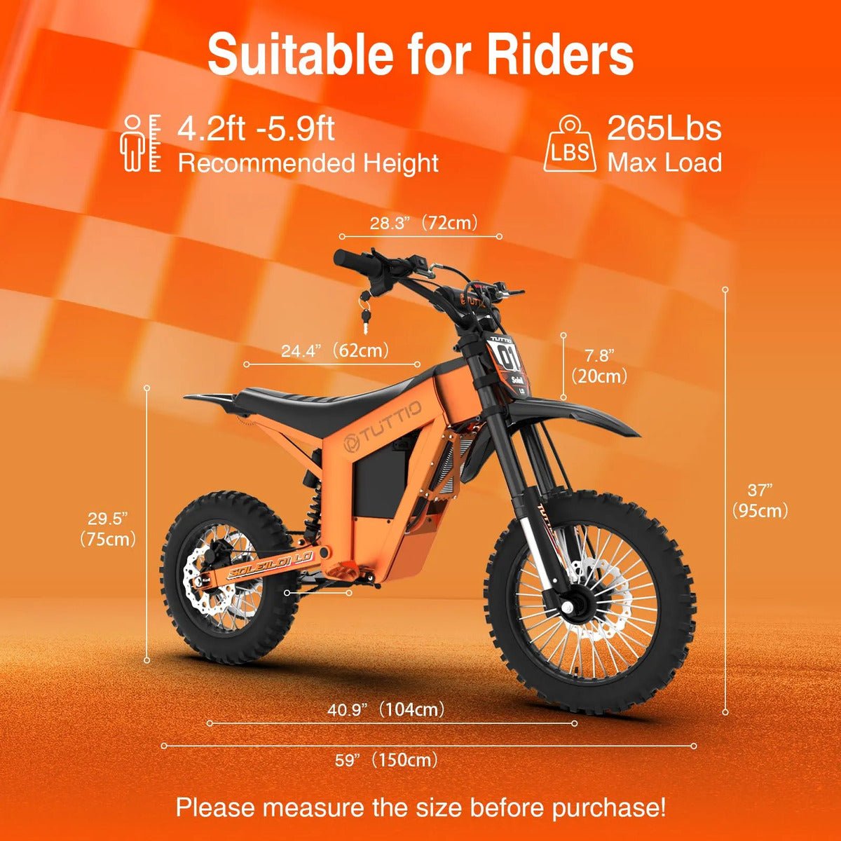Bicicleta Elétrica Off-road Tuttio Soleil01-lo 3000w 48v 210 - Imagem 6
