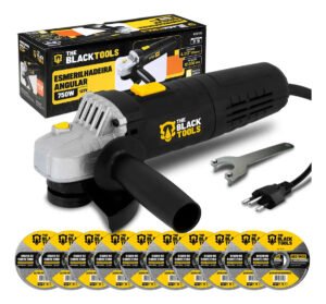 Esmerilhadeira Lixadeira Angular Bte750 4.1/2 750w Com Discos 4.1/2 The Black Tools