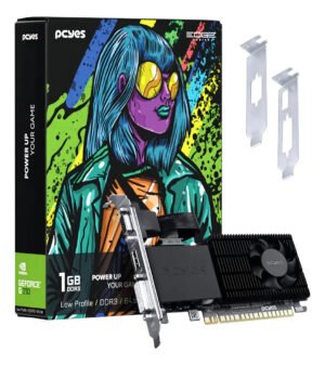 Placa de Vídeo Pcyes GeForce G210 1GB DDR3 64 Bits HDMI DVI VGA