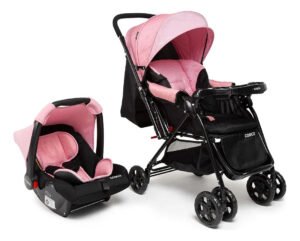 Travel System Cosco Kids, Reverse, 0 a 15kg, Rosa Rajado