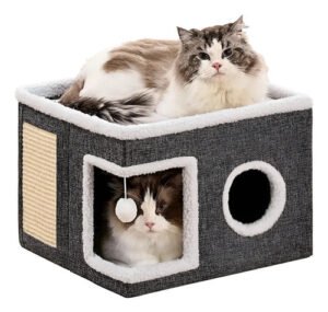 Casinha Toca 2 Em 1 Caminha Casa Cama Gato Cães Dobrável
