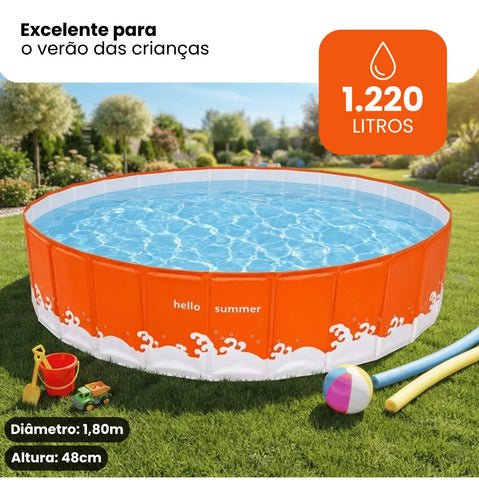 Piscina Estrutural Infantil Adulta Redonda 1220l Dobravél - Imagem 3