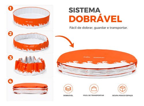Piscina Estrutural Infantil Adulta Redonda 1220l Dobravél - Imagem 6