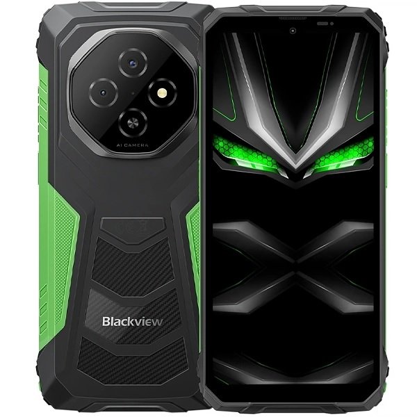 Blackview Fort 1 Dual SIM de 256GB, 6GB RAM, Tela de 6.56" - Preto e Verde