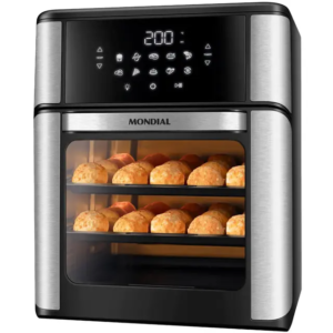 Fritadeira Elétrica Air Fryer Mondial Oven AFO-12L-BI 12L 2000W - Preto/Inox - 110 Volts