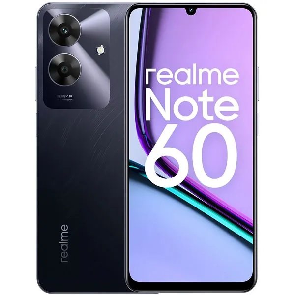 Smartphone Realme Note 60 Dual Sim 64GB, 3GB Ram, Câmera 32MP, Tela e 6.74" - Preto